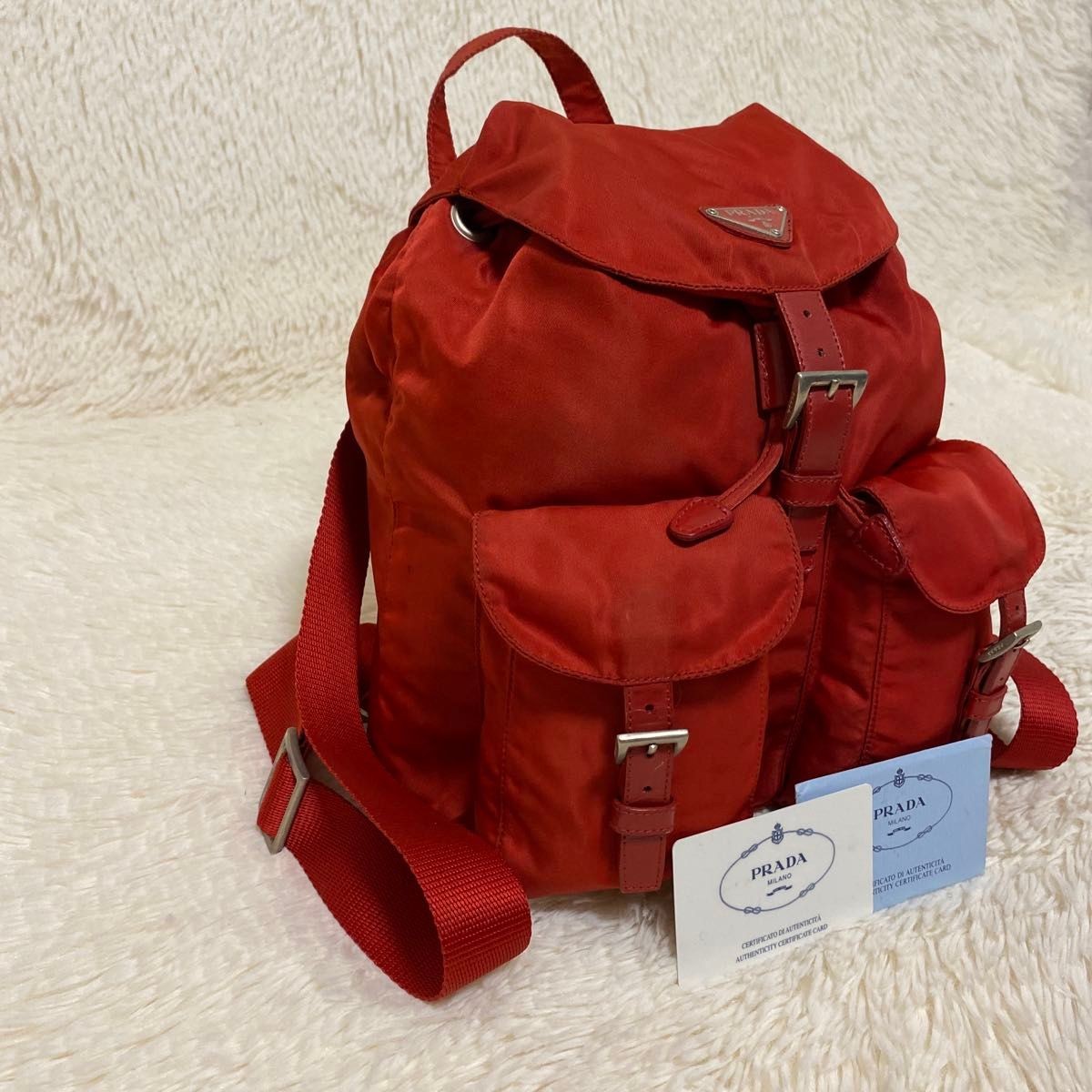 PRADA nylon backpack triangular logo Tessuto Vela… - image 3