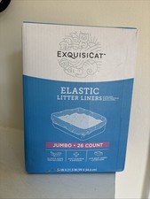 Exquisicat drawstring litter liners Jumbo Size. 26 Elastic Disposable Liners