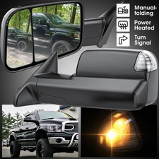Set2 Power Heated Tow Mirrors For 02-08 Dodge Ram 150003-09 2500 3500 Flip Up Set2 Power Heated Tow Mirrors For 02-08 Dodge Ram 150003-09 2500 3500 Flip Up