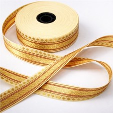 Borte 1M Orient Bordüre lfm 28mm Band Webband  Sariborte Nähen Beige 2,8