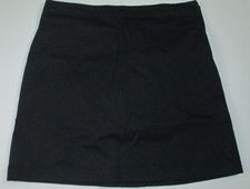LANDS END Black School Uniform Top of Knee Chino Skort Girls 16 NEW