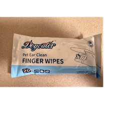 Dogcator Ear Clean Finger Wipes 20 Count