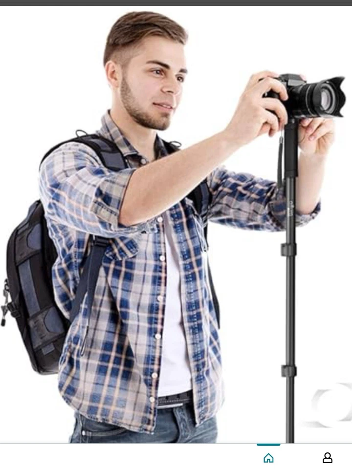 Monopie para cámara Altura Photo 62 pulgadas - Soporte de alta resistencia para Canon, Nikon y Sony Foto 3 de 4