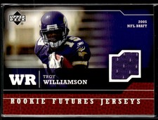 2005 Upper Deck #RF-TW Troy Williamson Rookie Futures Jerseys Card 3302A. rookie card picture