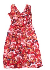 Simply Vera Vera Wang Dress (BI) SZ XS Knee-Length Orange V-Neck Sleeveless