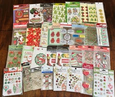 Huge Lot Christmas Scrapbooking Stickers Embellishments Recollections  More
