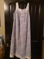 LANZ OF SALZBURG HUMMINGBIRD FLORAL COTTON LAWN SLEEVELESS GOWN Size Small nwt