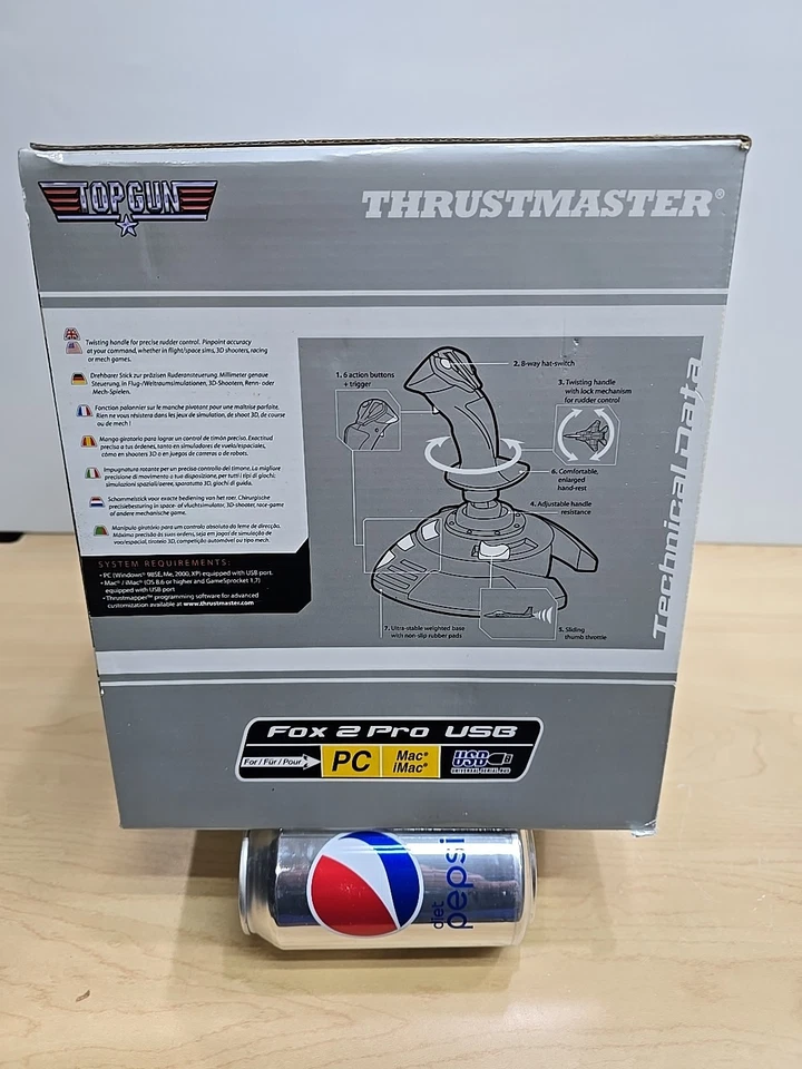 Thrustmaster Top Gun Fox 2 Joystick USB For PC Mac Flight Stick NEW Factory Sld - Image 4 of 4