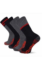Wolverine Wilderness Thermal 4 Pack Boot Crew Socks Multi Men's Size 7-12 NEW!