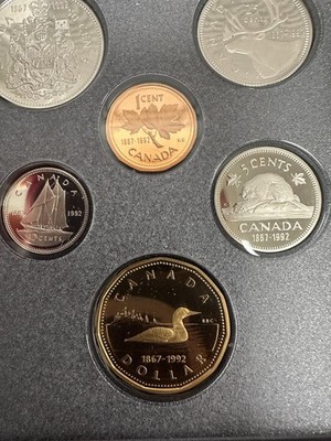 【美品】アメイジングレア　コンプリート　9枚セット 1992 Canada Proof Set 7 Coins Royal Canadian Mint .925 Silver