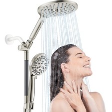 Dual Shower Heads with Handheld Spray Combo, 7.5" High Pressure Rainfall Show...