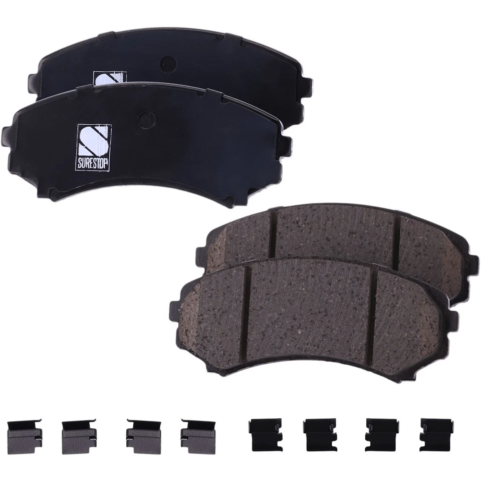 Kit de rotores y pastillas de disco de freno delanteros y traseros para Mitsubishi Endeavor 2004-2011 Foto 4 de 4