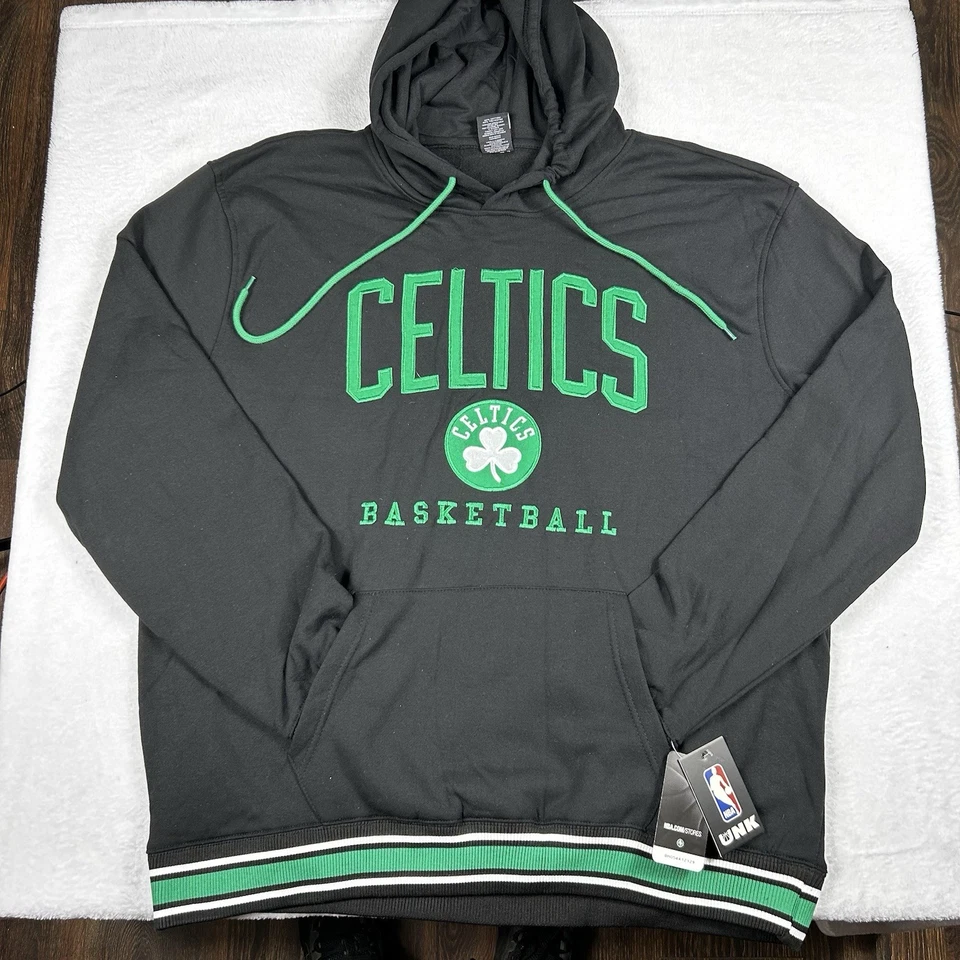 Boston Celtics Men's UNK Pullover Hoodie Size 2XL Black Performance Sweatshirt - Image 2 of 4