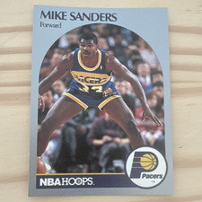 NBA Hoops 1990-91 Base Set Mike Sanders #137 Indiana Pacers NBA Basketball Card