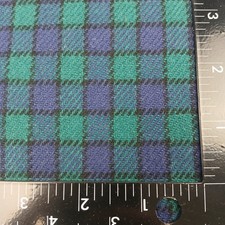 2 Yards Blue Green Tartan Plaid Polyester Woven Fabric 61" Heavyweight