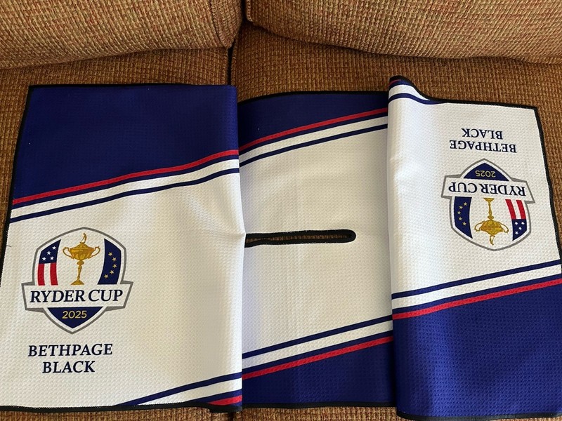 2025 Ryder Cup Golf Towel Bethpage Black microfiber NEW