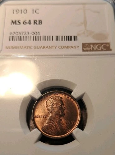1910 Lincoln Wheat NGC MS 64 R/B