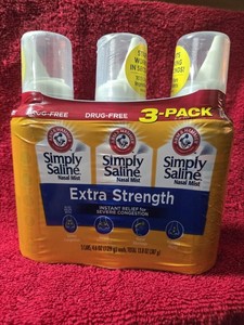Simply Saline Nasal Mist 3-Pack, Allergy Sinus Relief, 4.6 oz CHEAP