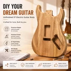 Unfinished DIY Guitar Body Blank Maple Wood Barrel for ST Style Electric Guitar