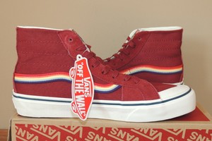 red rainbow vans