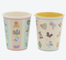 Japan Tokyo Disney Resort Park Pattern Attraction Melamine Tumbler Set 2022
