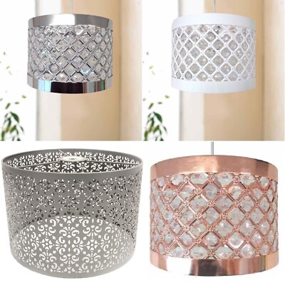 Easy Fit Moda glitzernde Decken Pendelleuchte Schirm passend moderne Dekoration neu