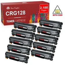 10 Pack CRG126 128 Black Toner Cartridges for Canon ImageClass LBP6200 Printer