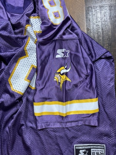 Vintage Chris Carter #80 Minnesota Vikings Starter Jersey Youth XL - Picture 7 of 8