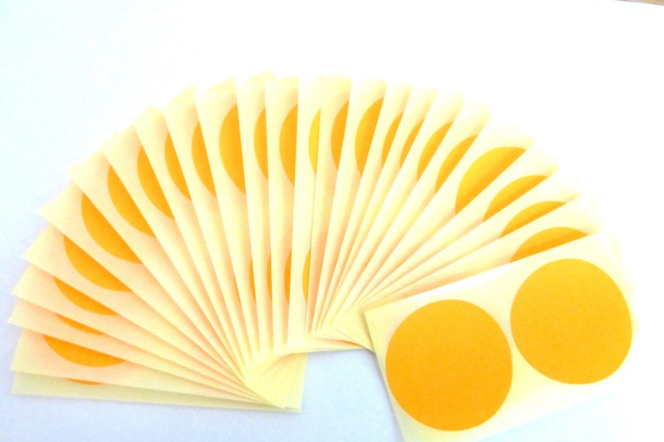 50mm (2 inch) Round Stickers Coloured Circles Circular Sticky Labels 42 ...