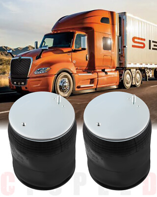 Pair Air Suspension Air Springs W01-358-9373 For Airtech Hendrickson Springride