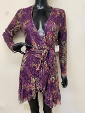 Laundry By ShelliI Segal Women's Lace Wrap Dress Size 4 Defected (Torn On Side)