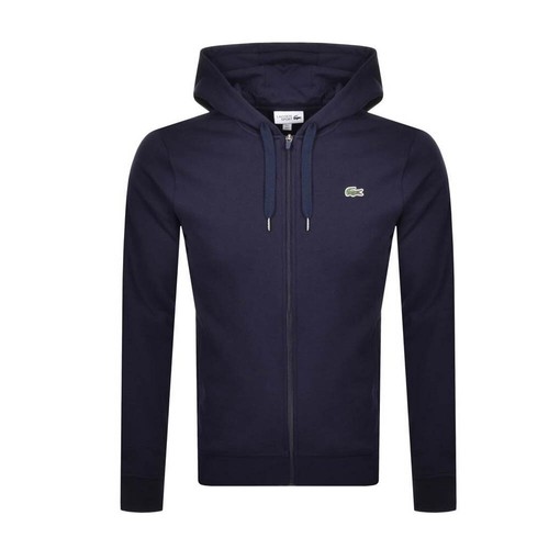 LACOSTE Uomo Felpa con Cappuccio con Cerniera in Blu Navy Nuovo con  Etichetta // // | eBay
