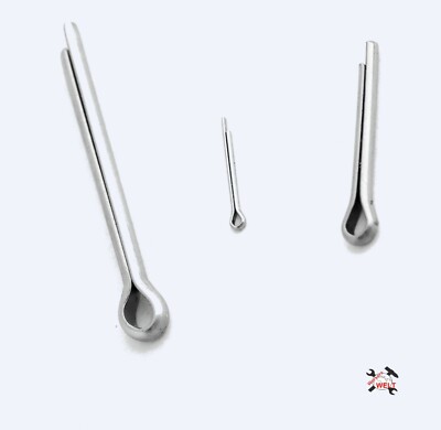 Splinte DIN94  -  Edelstahl A2  - Ø  1mm - 1,2mm - 1,6mm - 2mm - 2,5mm - 3,2mm