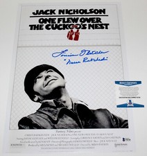 LOUISE FLETCHER SIGNED ONE FLEW OVER THE CUCKOO'S NEST 12x18 POSTER BECKETT BAS
