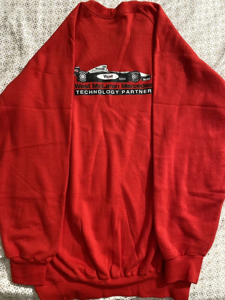 Vtg 1998 West McLaren Mercedes Bridgestone Formula 1 Sweatshirt One Size Japan - Image 2 of 4