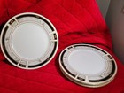 4 Majesty Bellvue Sango China Bread Plates Black White 7 1/2" Gold trim  8424 — photo 1