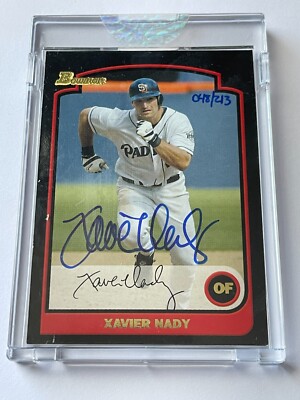 2006 Bowman Originals Buyback Auto Xavier Nady 048/213! 2003 Bowman #BDP25