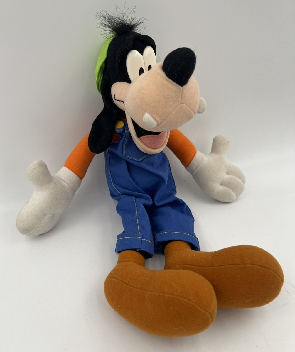 Disney Goofy Plush Blue Overalls Green Cap 16” By Mattel | eBay