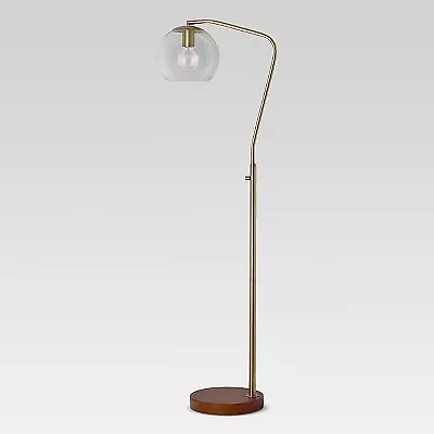 Madrot Glass Globe Floor Lamp Brass Project 62