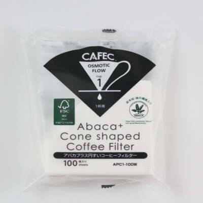 Abaca+ Filterpapier von CAFEC Cup 1, 100 Stück - Made in Japan