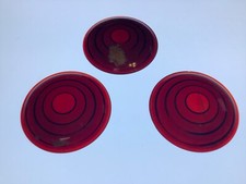 Nos Set 3 Vintage Red Glass Lens Truck Tail Light Early Auto Stop Lamp 2-1116