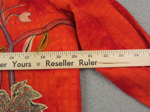 Vintage Drapers & Damons Jacket Womens Medium Orange Embroidered Chain Stitch - Picture 7 of 11