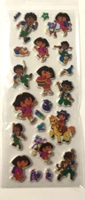 36 Dora The Explorer Puffy Sticker Sheet Children Kids Birthday Party Bag Reward