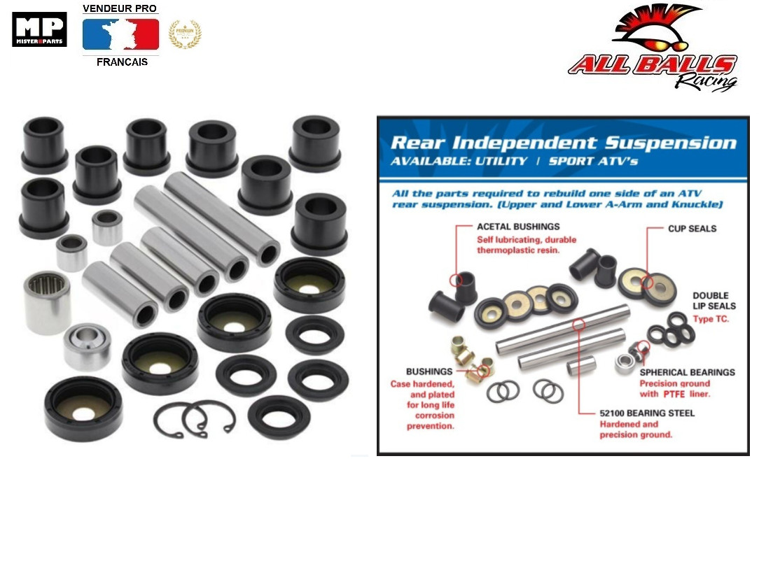 Kit roulement de suspension arrière haute résistance 50-1043 pour Kawasaki Brute Force 750