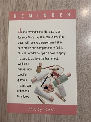 MARY KAY REMINDER POSTCARD 1990