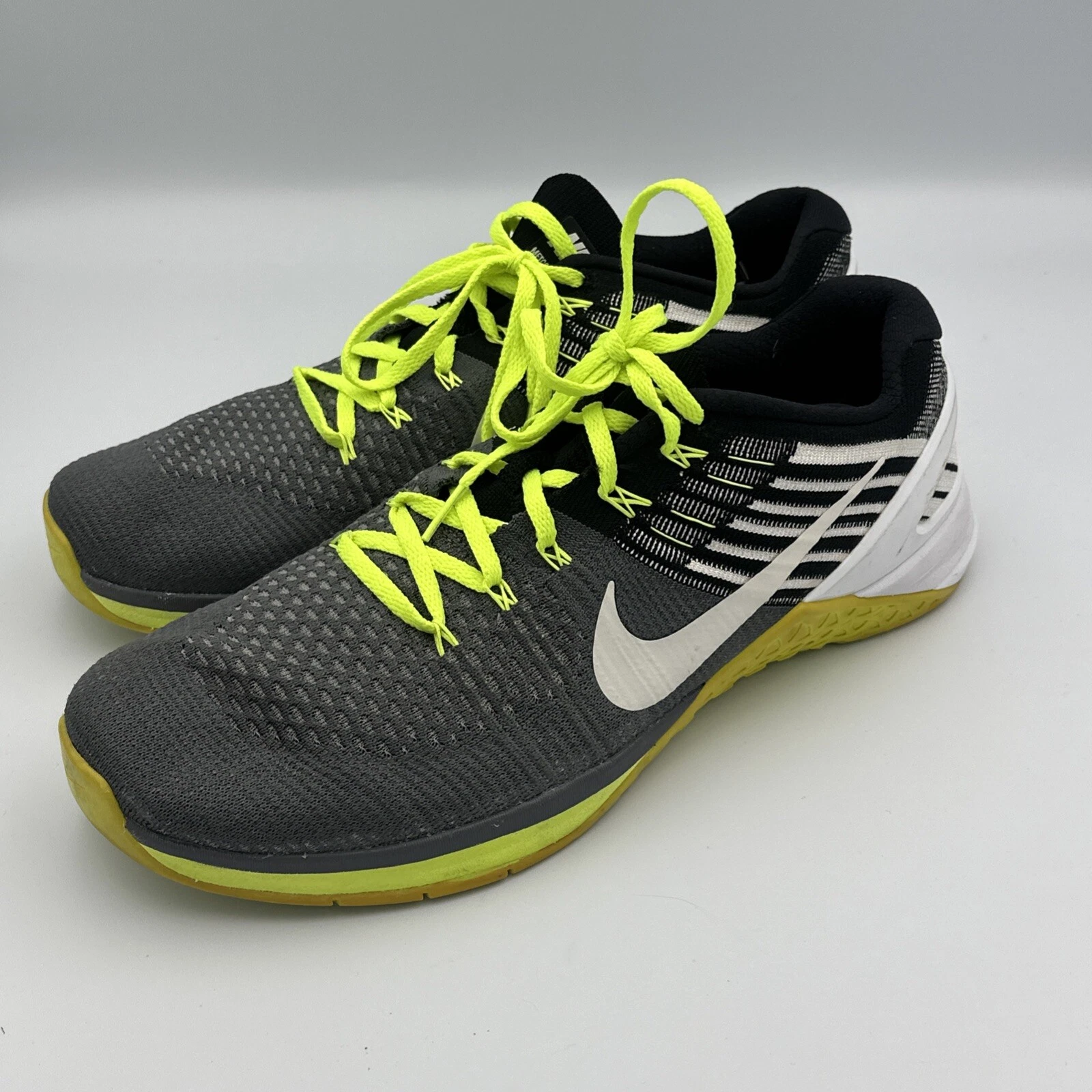 Nike Metcon DSX Flyknit Shoes Gray Green Black/Volt/Gum 852930-001 Mens 12