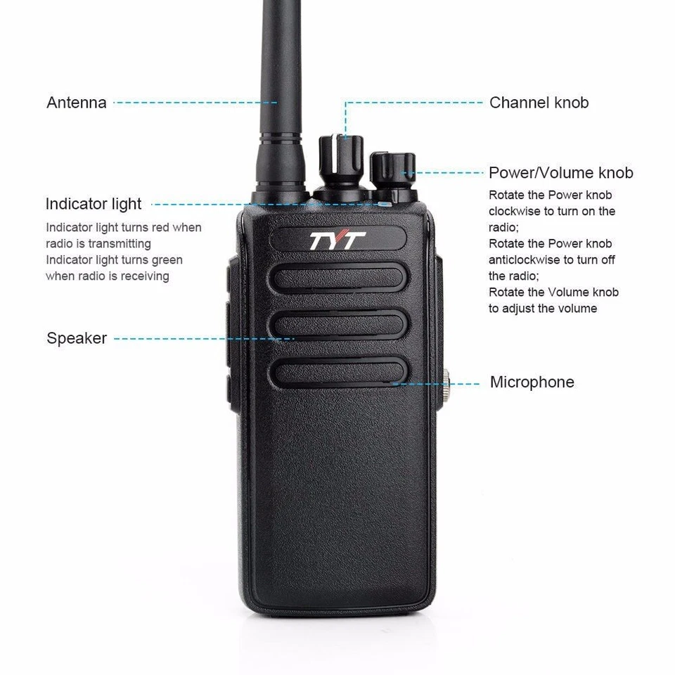 TYT MD-680 10W UHF 400-470MHz Digital Walkie Talkie IP67 Waterproof DMR Radio - Image 2 of 4