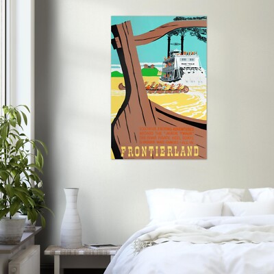 Frontierland - Disneyland Attraction Poster - Walt Disney Vintage