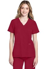 Cherokee WW Originals Scrubs Women's V-Neck Top CK953A REDN Red Free Ship