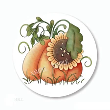 Autumn Mammoth Sunflower Pumpkin Stickers Scrapbook Stickers Envelope Seals